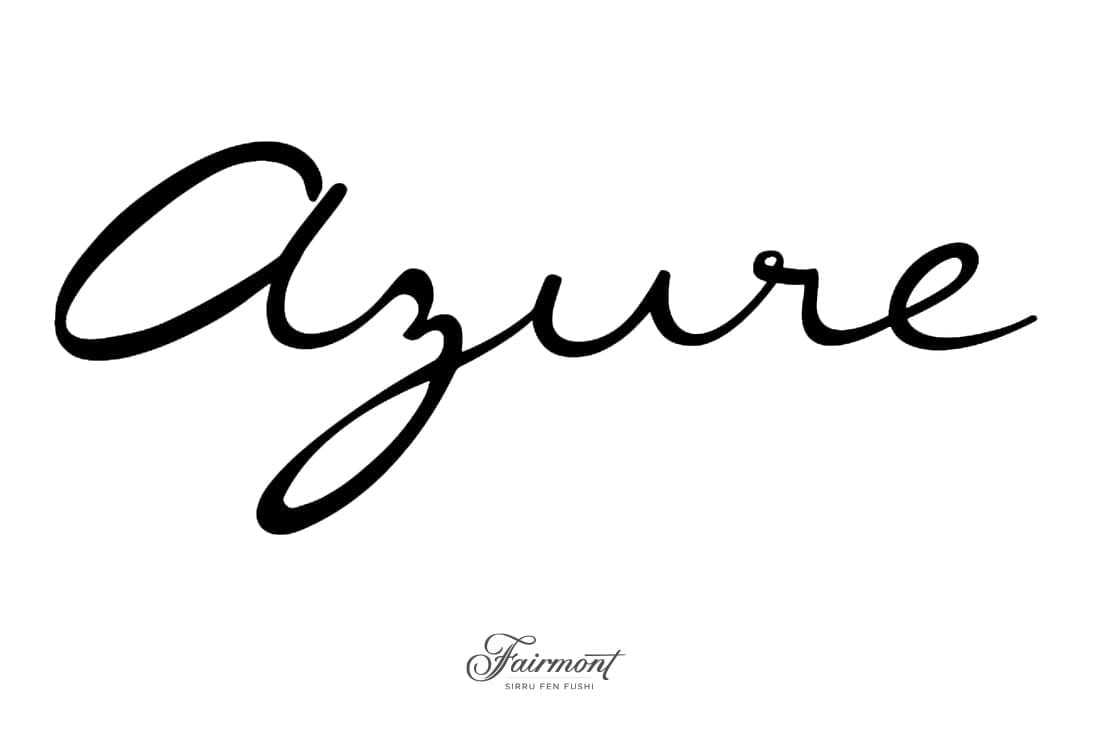 Azur design de logo Maldives Fairmont  Logo de l'hôtel