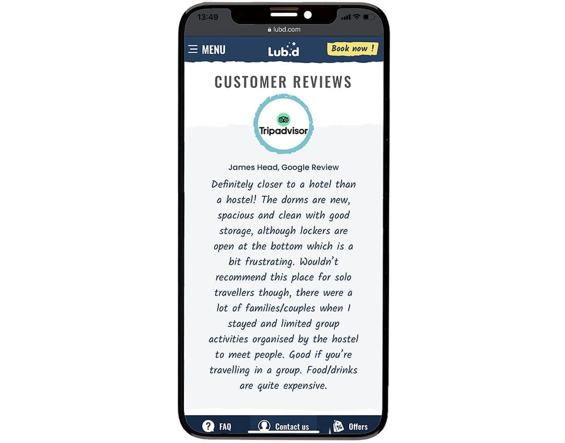 Lub D Développement de la conception de sites web mobiles 8