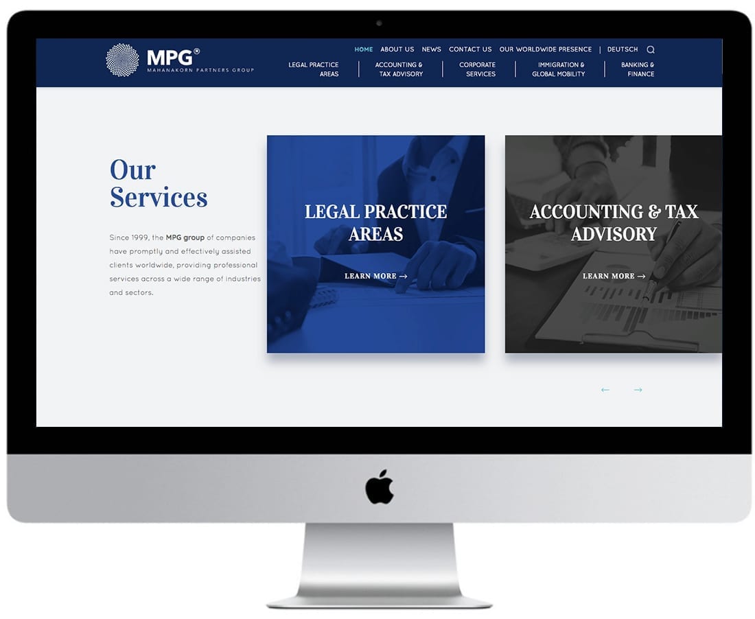 Mahanakorn Partners Website Design Mockup 2