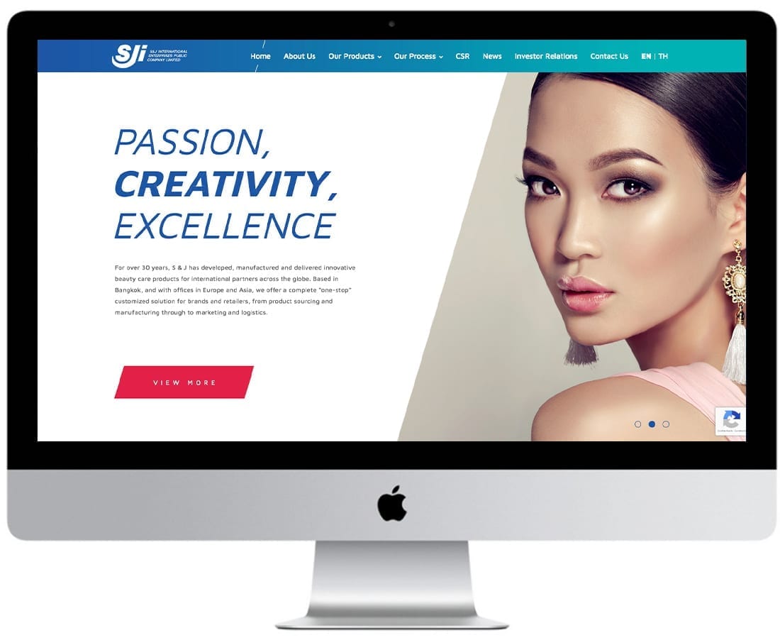 Maquette de la conception du site web de SJ International Make Up 3