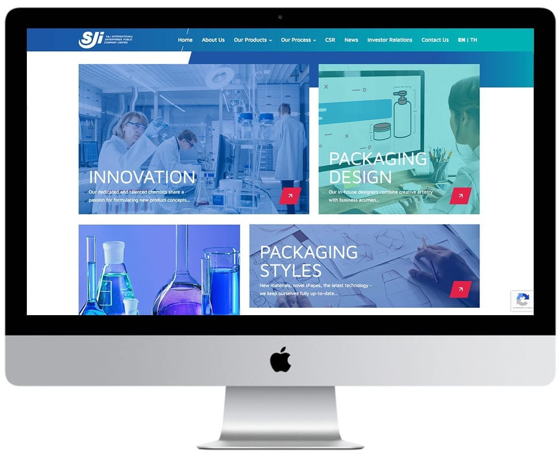 Maquette de la conception du site web de SJ International Make Up 5